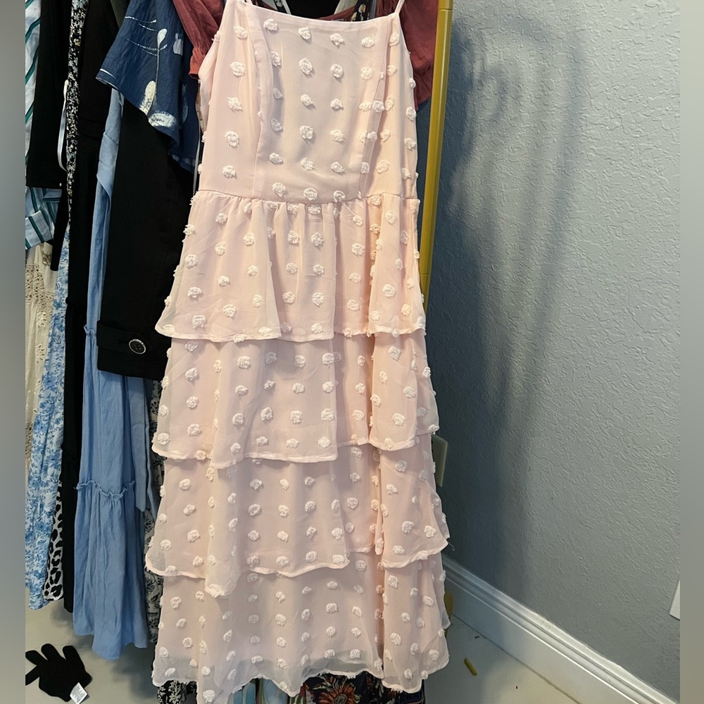 Trixxi “Francesca’s”Light Pink Textured Dress